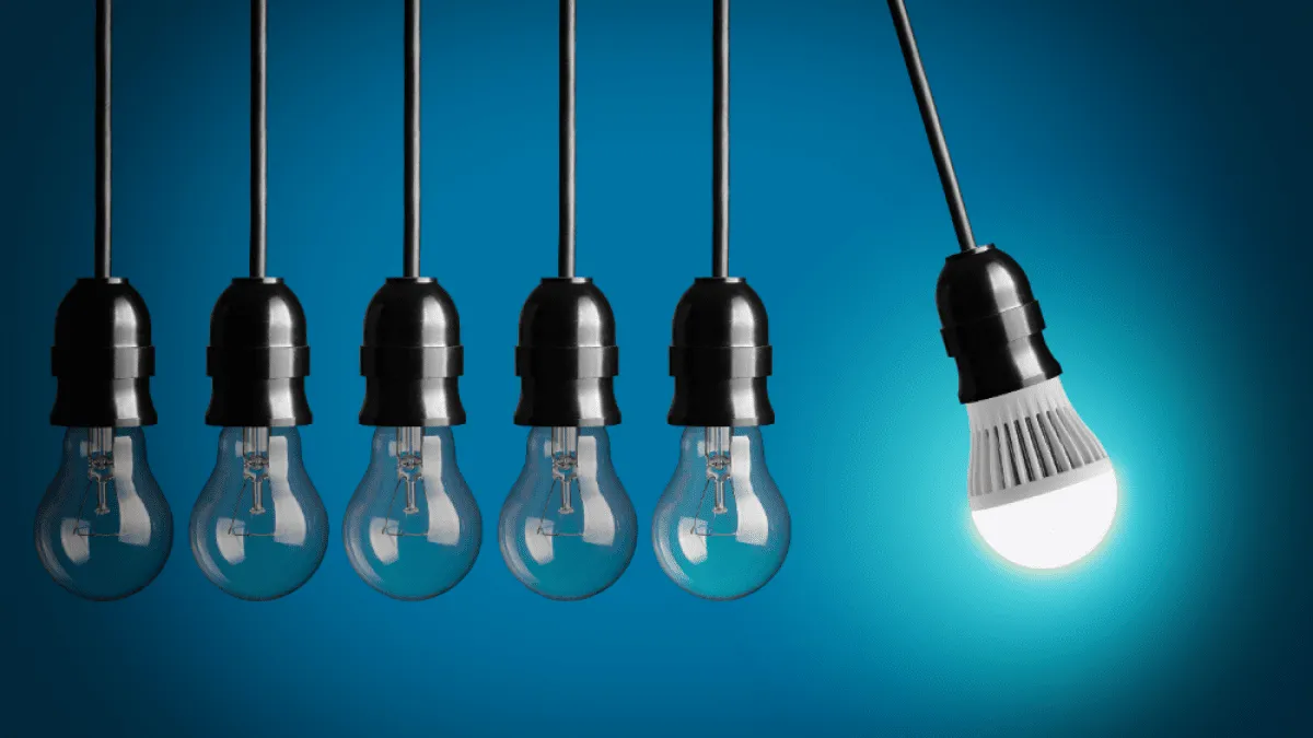 Von Glühlampen zu LEDs