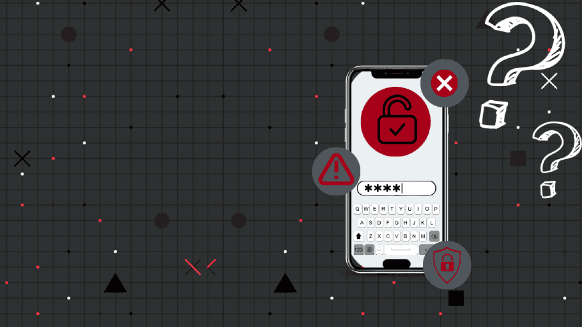 Smartphone mit Passworteingabe